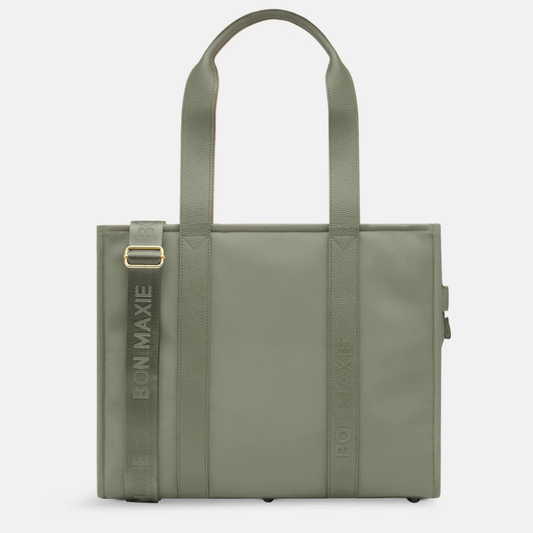 The Bon Vivant Tote - Nylon/Leather - Large -- Sage