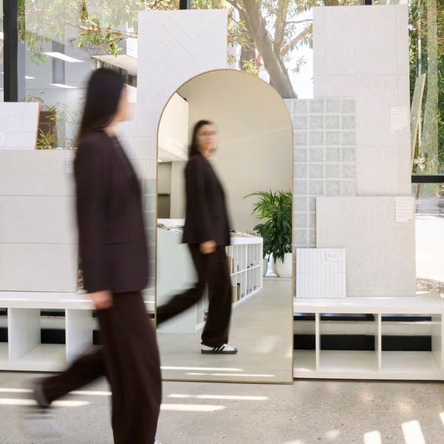 Arch Full Length Mirror Warm Brushed Nickel